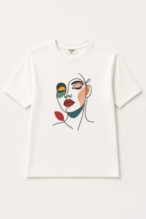 Ghost mannequin front T-shirt (2) WHO AM I?